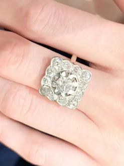 Bague Carrée Diamants