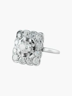 Bague Carrée Diamants