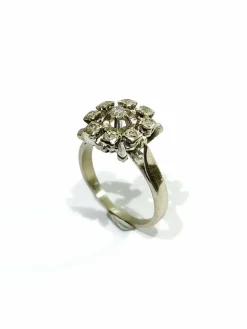 Bague Carrée Or Blanc Diamants