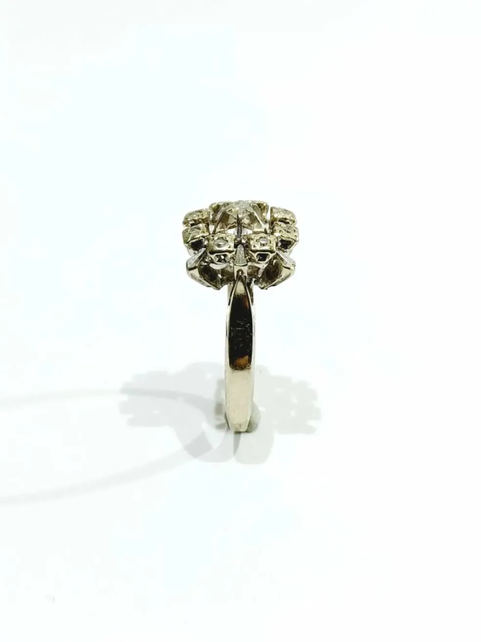 Bague Carrée Or Blanc Diamants