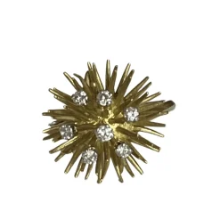 Bague Chardon Or Jaune Diamants