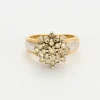 Bague "Chardon" or jaune et diamants