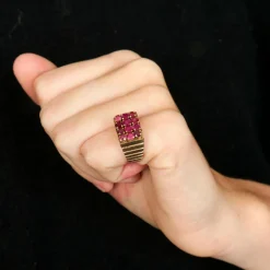 Bague Chevalière 12 Rubis
