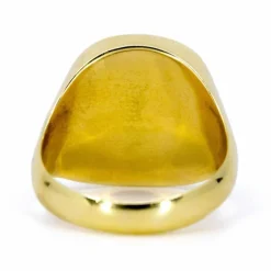 Bague chevalière Agate bleue