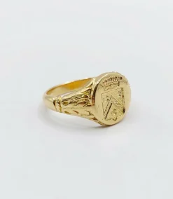 Bague chevalière antique or jaune