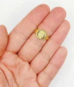 Bague chevalière antique or jaune
