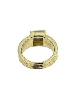 Bague chevalière certifiée HRD en or jaune et blanc