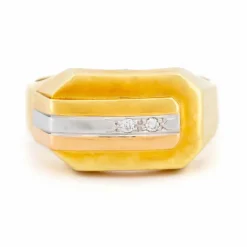 Bague chevalière diamant