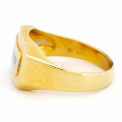 Bague chevalière diamant