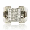 Bague chevalière Diamants