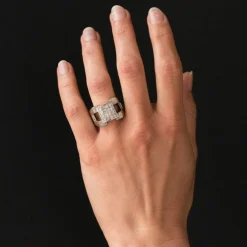 Bague chevalière Diamants
