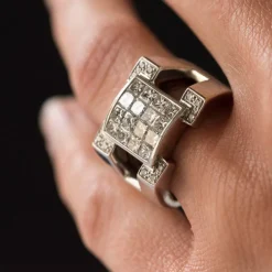 Bague chevalière Diamants