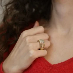 Bague Chevalière diamants 1,00 Ct