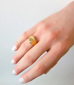 Bague chevalière en or jaune