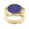Bague chevalière lapis lazuli