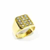 Bague Chevalière or et diamants