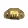 Bague chevalière or jaune à motifs