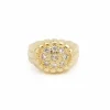 Bague Chevalière or jaune diamants