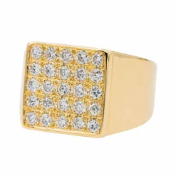 Bague Chevalière Or jaune Diamant