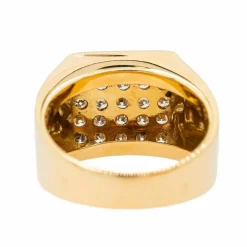 Bague Chevalière Or jaune Diamant