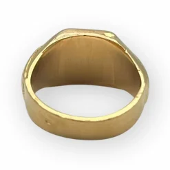 Bague chevalière or jaune à motifs