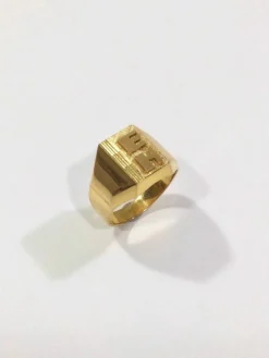 Bague Chevalière Or monogrammée EH