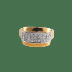 Bague Chevalière pavage 30 Diamants