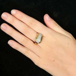 Bague Chevalière pavage 30 Diamants