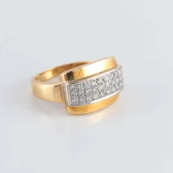 Bague Chevalière pavage 30 Diamants