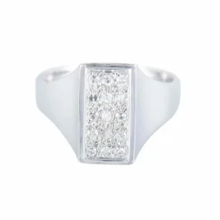 Bague Chevalière pavage Diamants