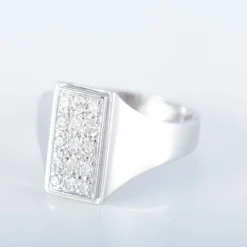 Bague Chevalière pavage Diamants