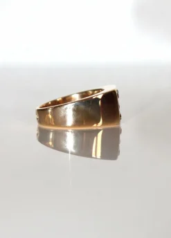 Bague Chevalière Rubis Diamants