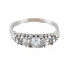 BAGUE "CHIMERE" ART DECO, PLATINE
