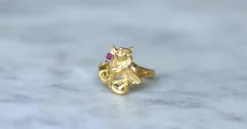 Bague Chimère Or Jaune et Rubis