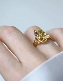 Bague Chimère Or Jaune et Rubis