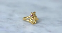 Bague Chimère Or Jaune et Rubis