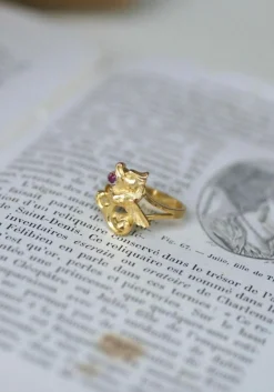Bague Chimère Or Jaune et Rubis