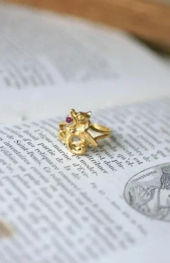 Bague Chimère Or Jaune et Rubis