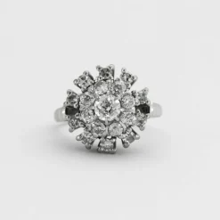 Bague Chou diamants or gris