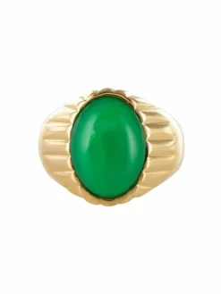 Bague chrysoprase chevalière
