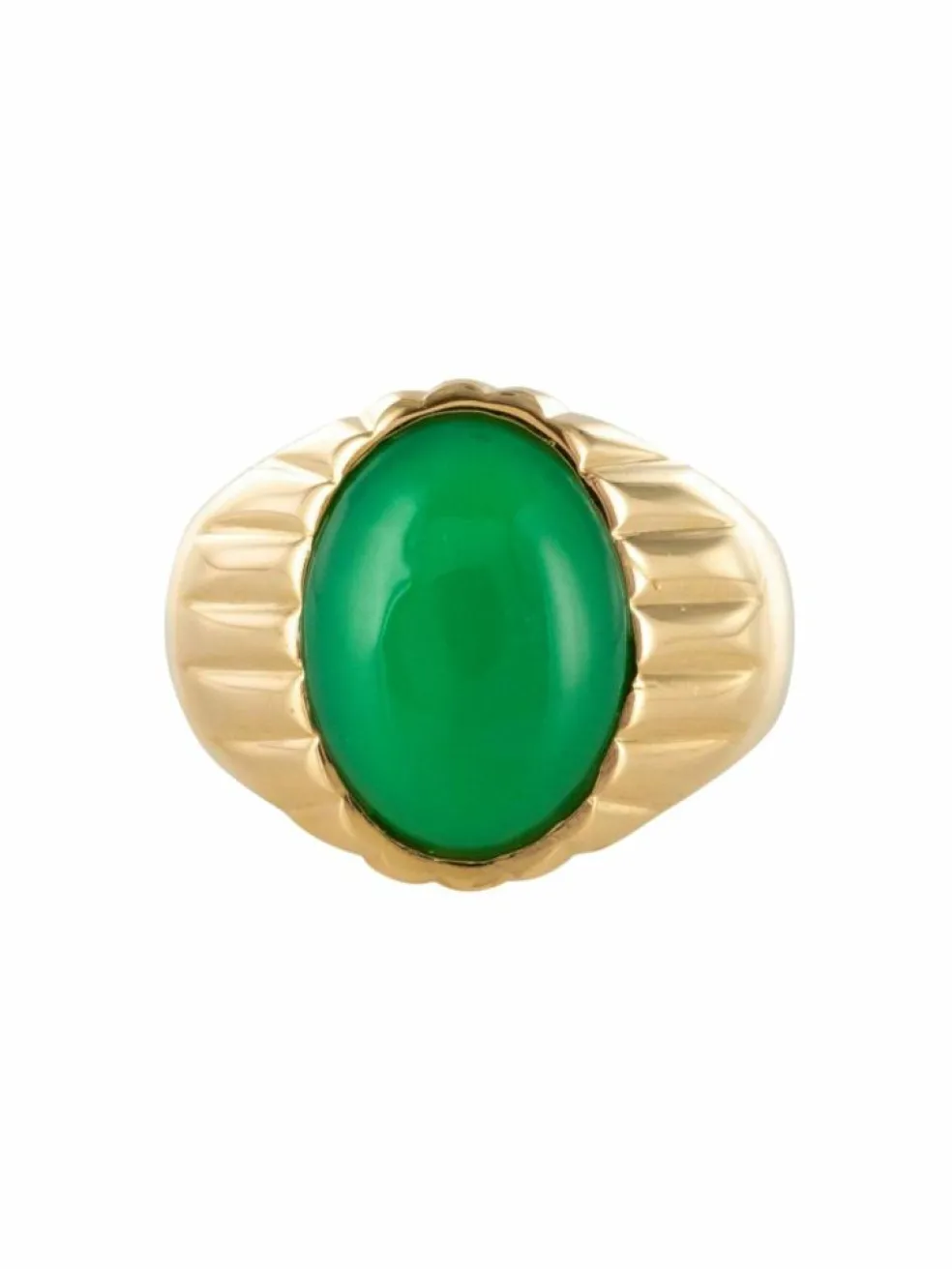 Bague chrysoprase chevalière