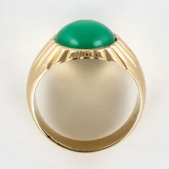 Bague chrysoprase chevalière