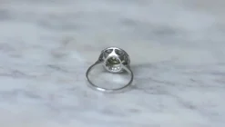 Bague Cible Art Déco Or Blanc Platine Diamant