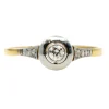 Bague cible en platine et diamants
