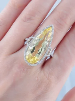Bague Citrine Amande