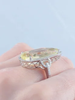 Bague Citrine Amande