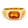 Bague Citrine Deux Têtes de Puma