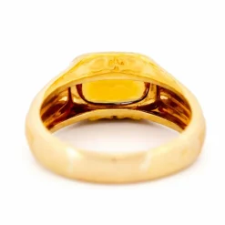 Bague Citrine Deux Têtes de Puma