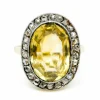Bague citrine, diamants