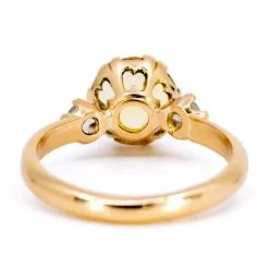 Bague citrine, diamants